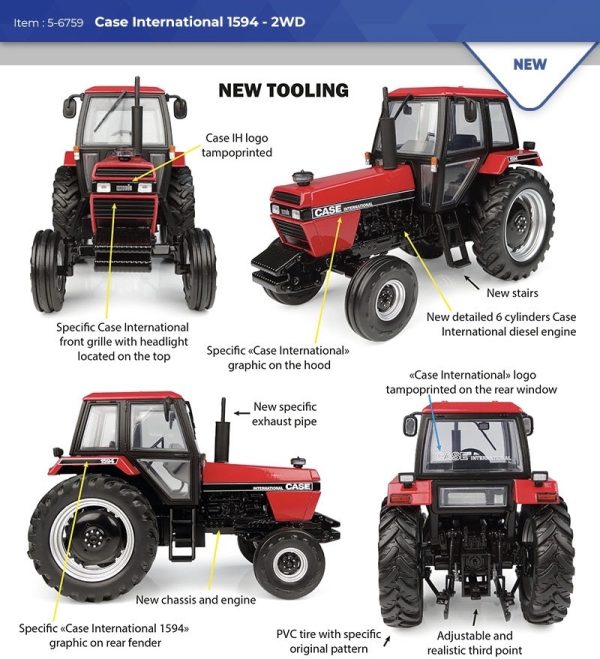 Universal Hobbies, Case , UH6759, modeltractor, 1:32