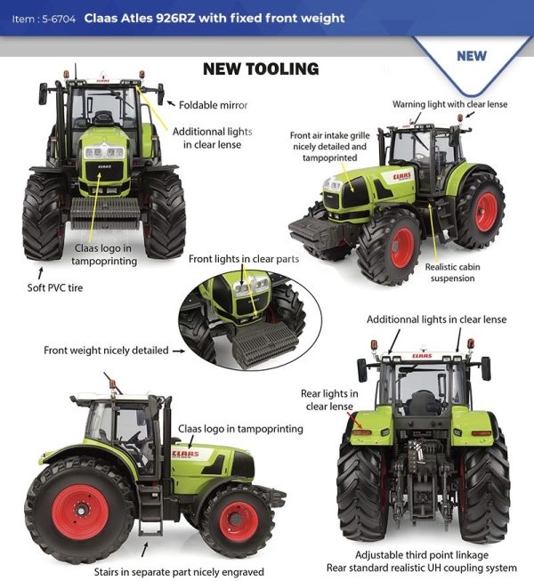 Universal Hobbies, Claas , UH6704, modeltractor, 1:32