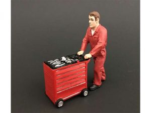 AT Collections, Jake Pushing Trolley - Case IH colours, figuren, 1:32