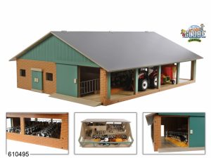 Kidsglobe, Ligboxenstal met melkinrichting, 1:32